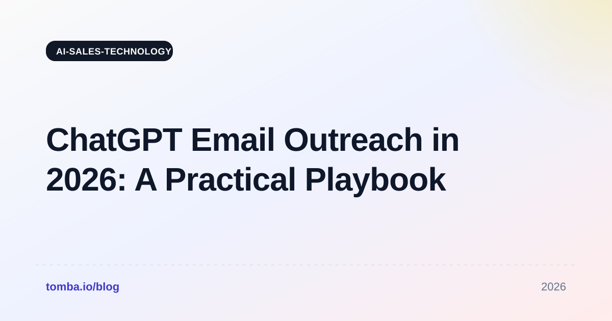 ChatGPT Email Outreach in 2026: A Practical Playbook