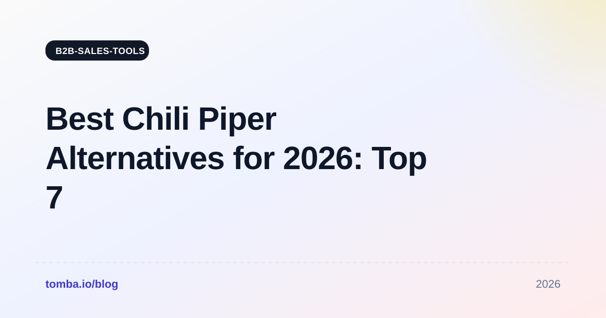 Best Chili Piper Alternatives for 2026: Top 7 Compared