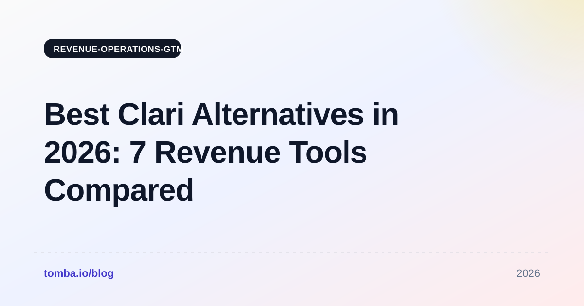 Best Clari Alternatives in 2026: 7 Revenue Tools Compared