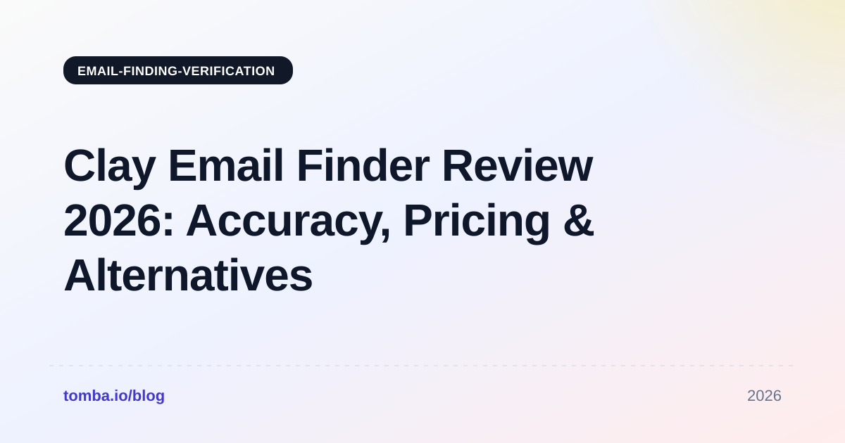 Clay Email Finder Review 2026: Accuracy, Pricing & Alternatives