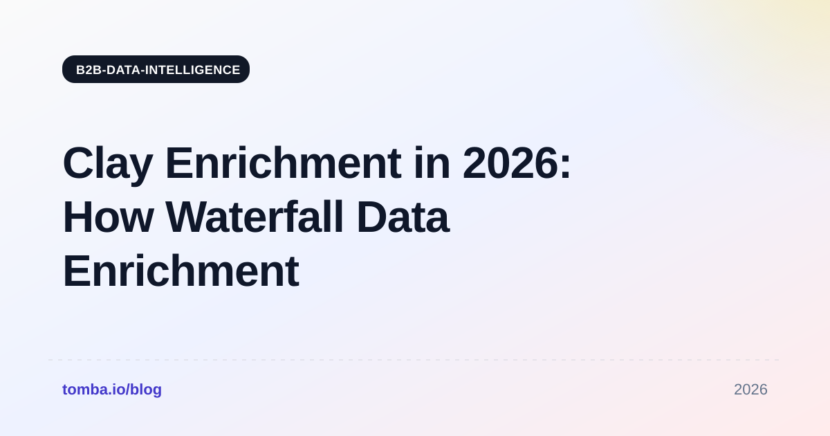 Clay Enrichment in 2026: How Waterfall Data Enrichment Works
