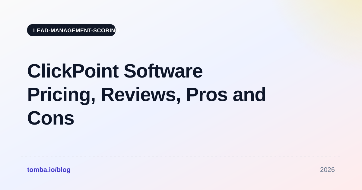 ClickPoint Software Pricing, Reviews, Pros and Cons (2026)