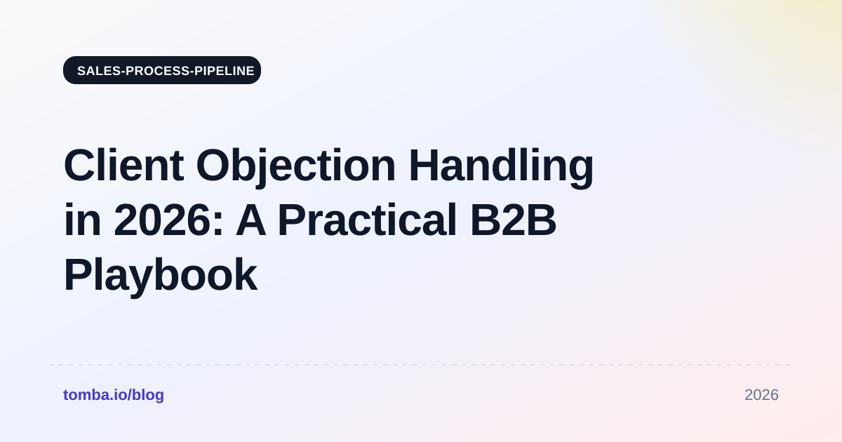 Client Objection Handling in 2026: A Practical B2B Playbook