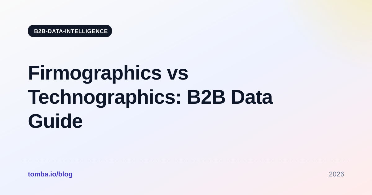 Firmographics vs Technographics: B2B Data Guide (2026)
