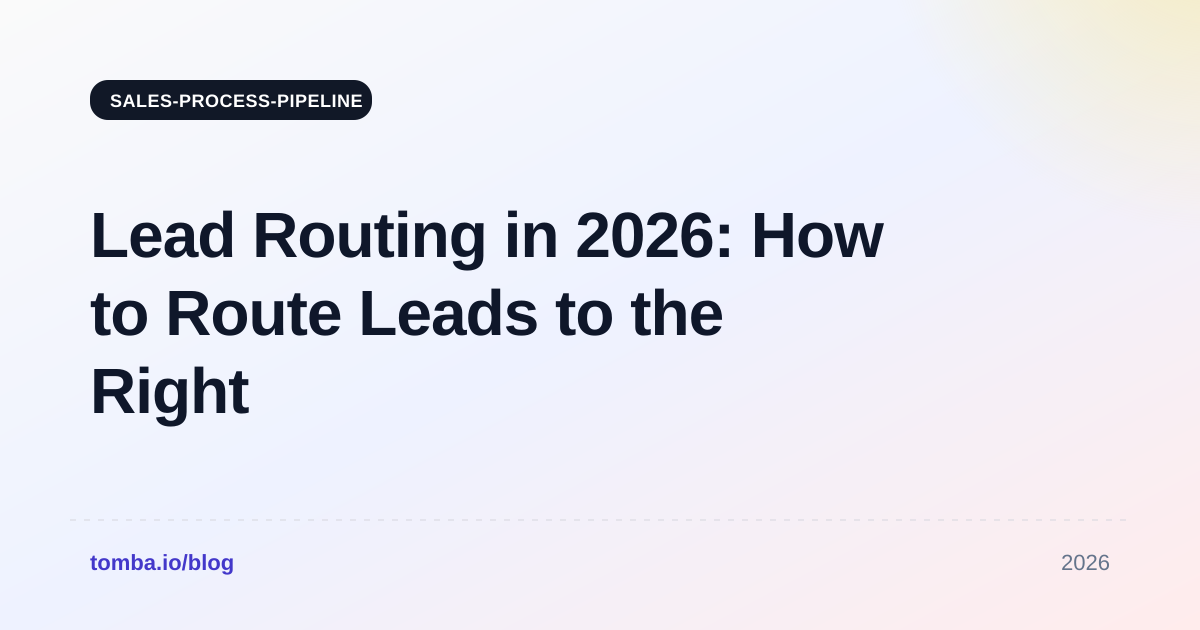 Lead Routing in 2026: How to Route Leads to the Right Rep