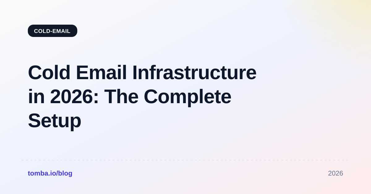 Cold Email Infrastructure in 2026: The Complete Setup Guide