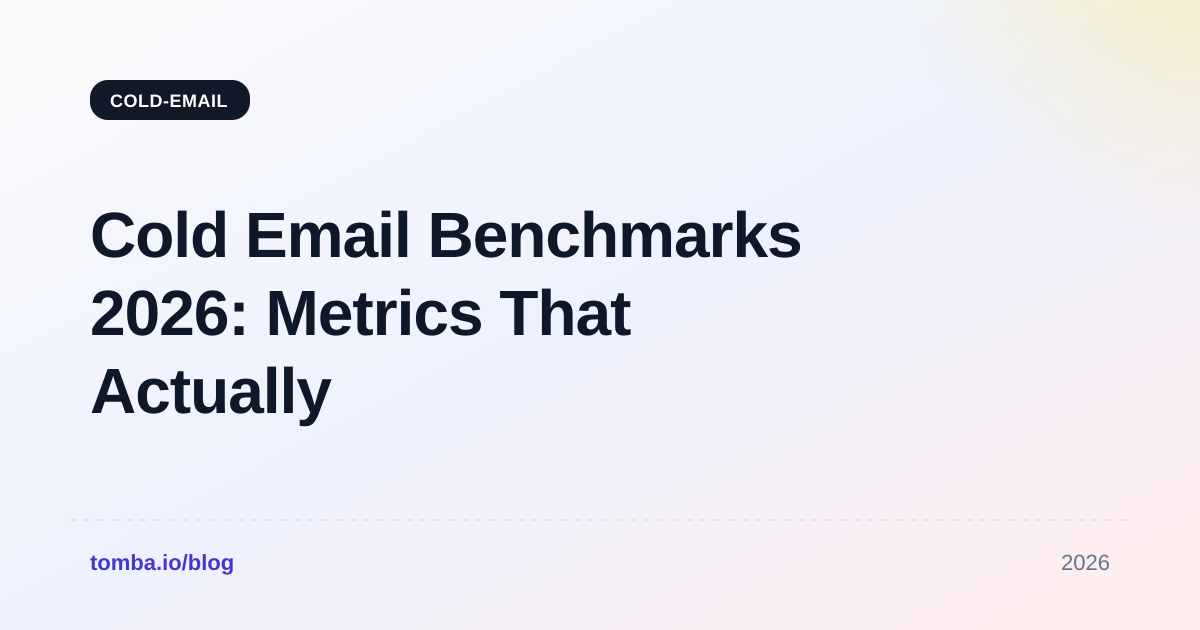 Cold Email Benchmarks 2026: Metrics That Actually Matter