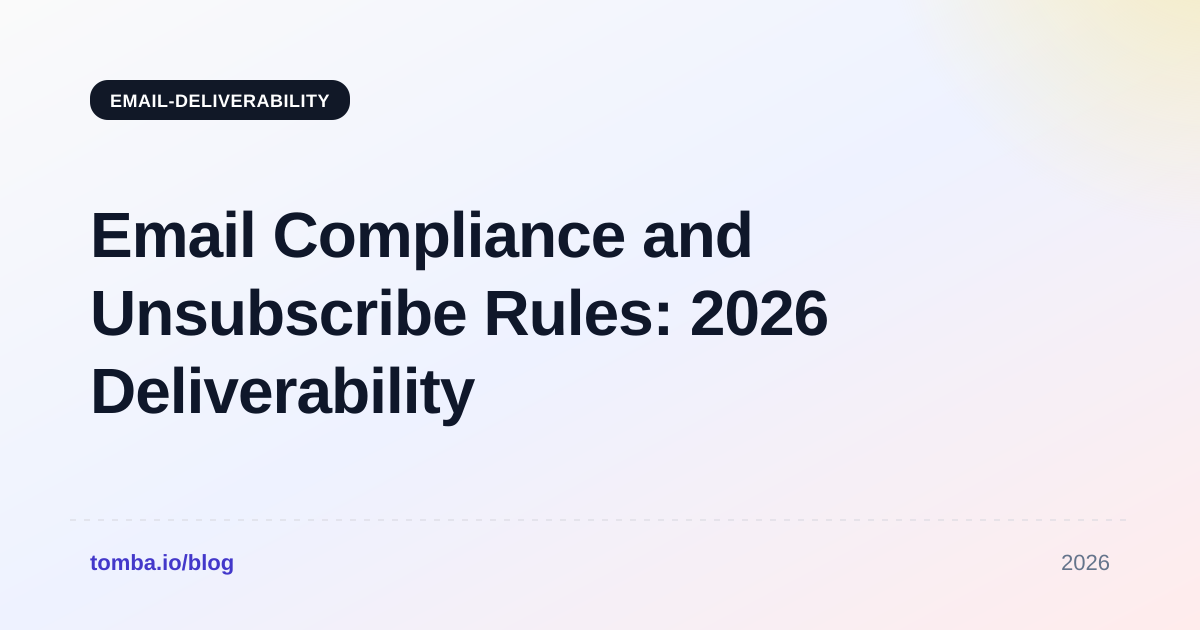 Email Compliance and Unsubscribe Rules: 2026 Deliverability Guide