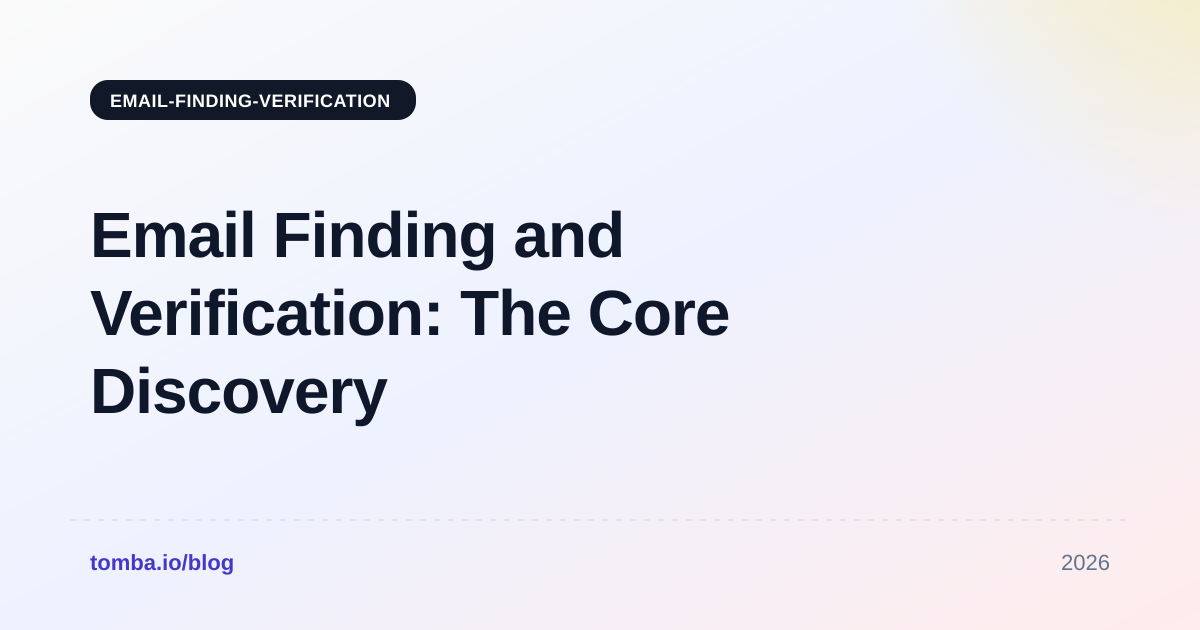 Email Finding and Verification: The Core Discovery Guide 2026
