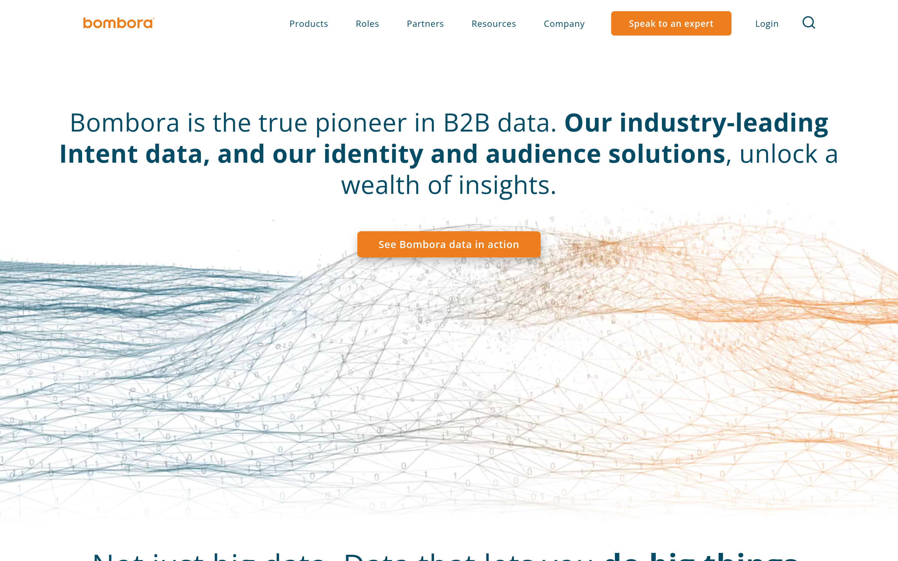 Bombora website screenshot — product, features and pricing