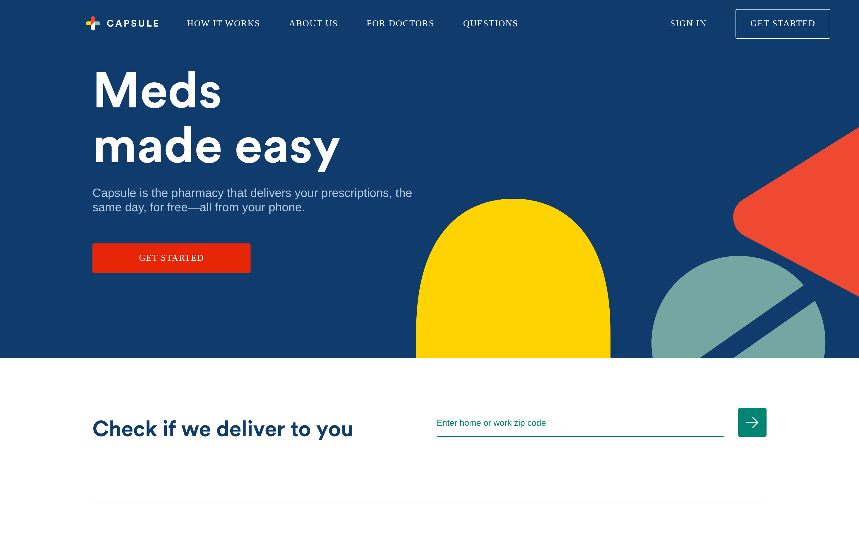 Capsule website screenshot — product, features and pricing