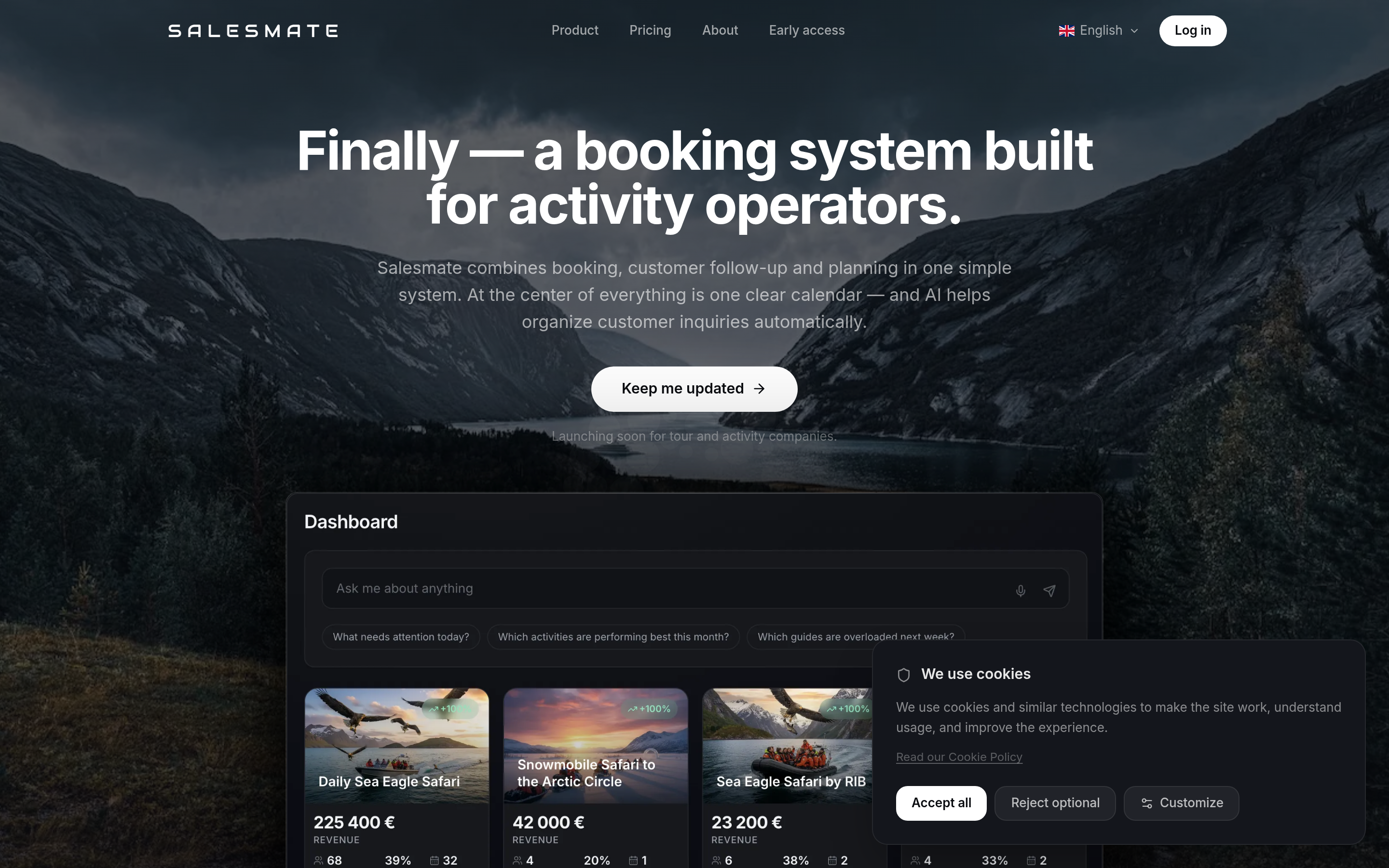 Salesmate website screenshot — product, features and pricing