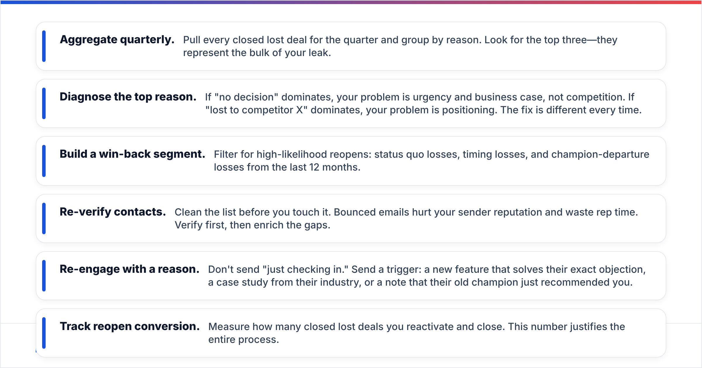 Diagram: How do you turn closed lost data into won deals
