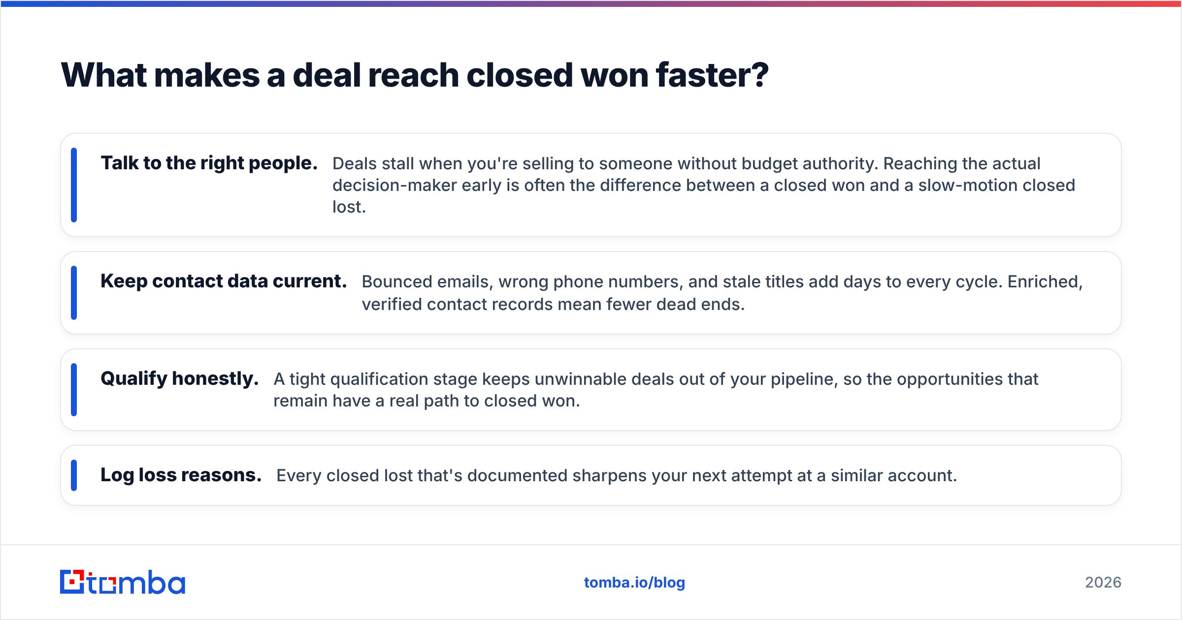 Diagram: What makes a deal reach closed won faster
