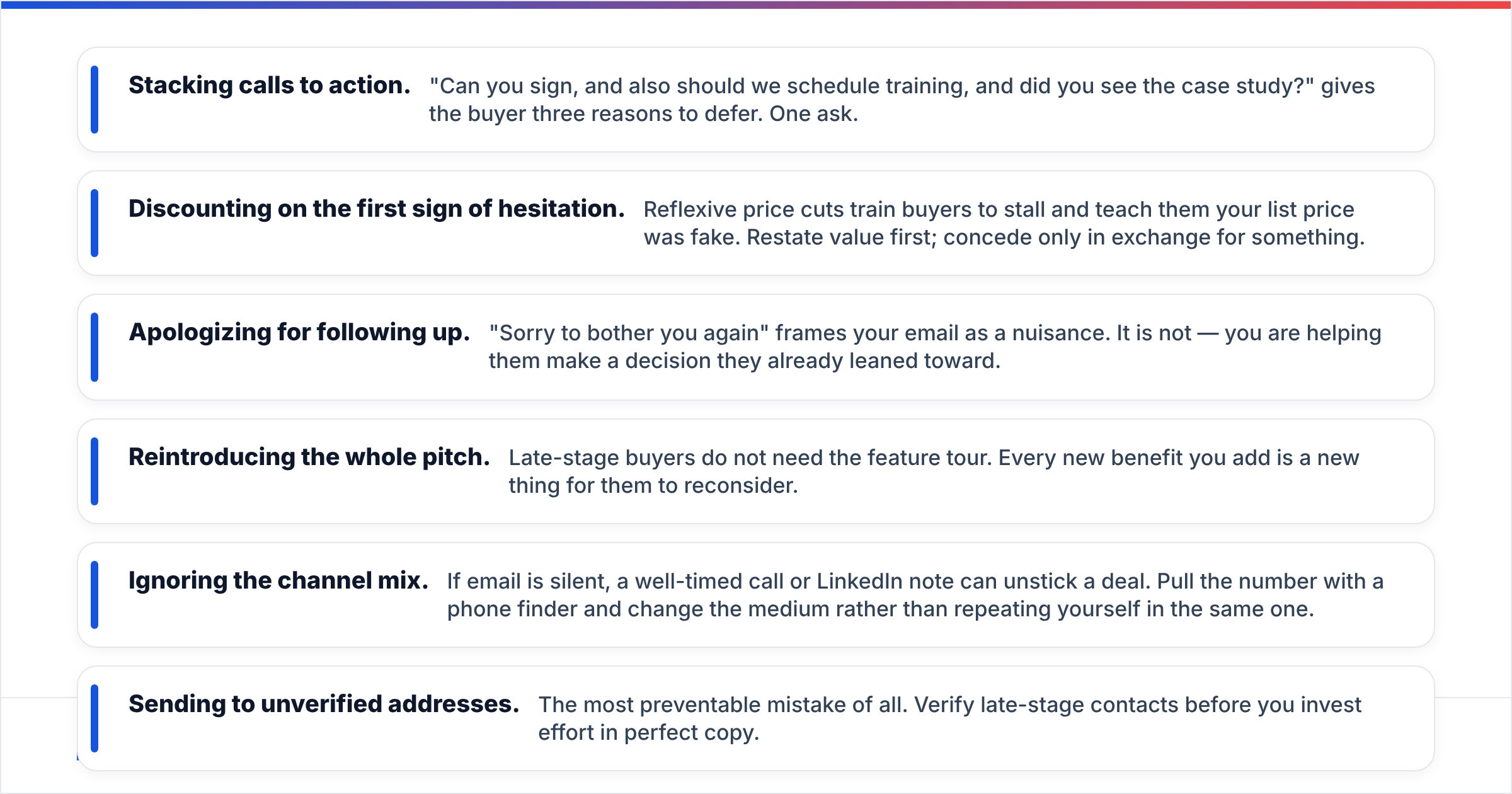 Diagram: What mistakes should you avoid