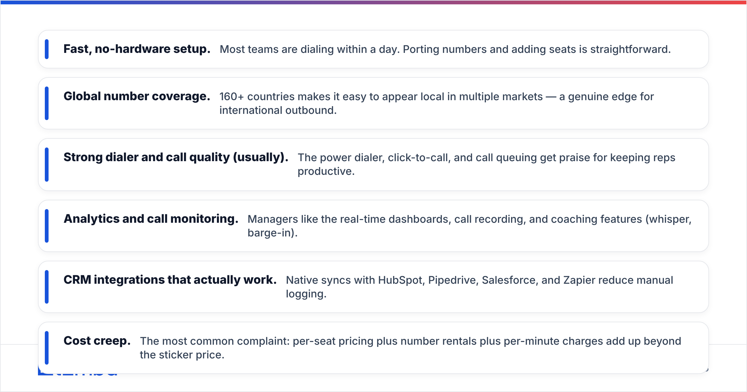 Diagram: CloudTalk pricing reviews pros and cons — what reviewers say