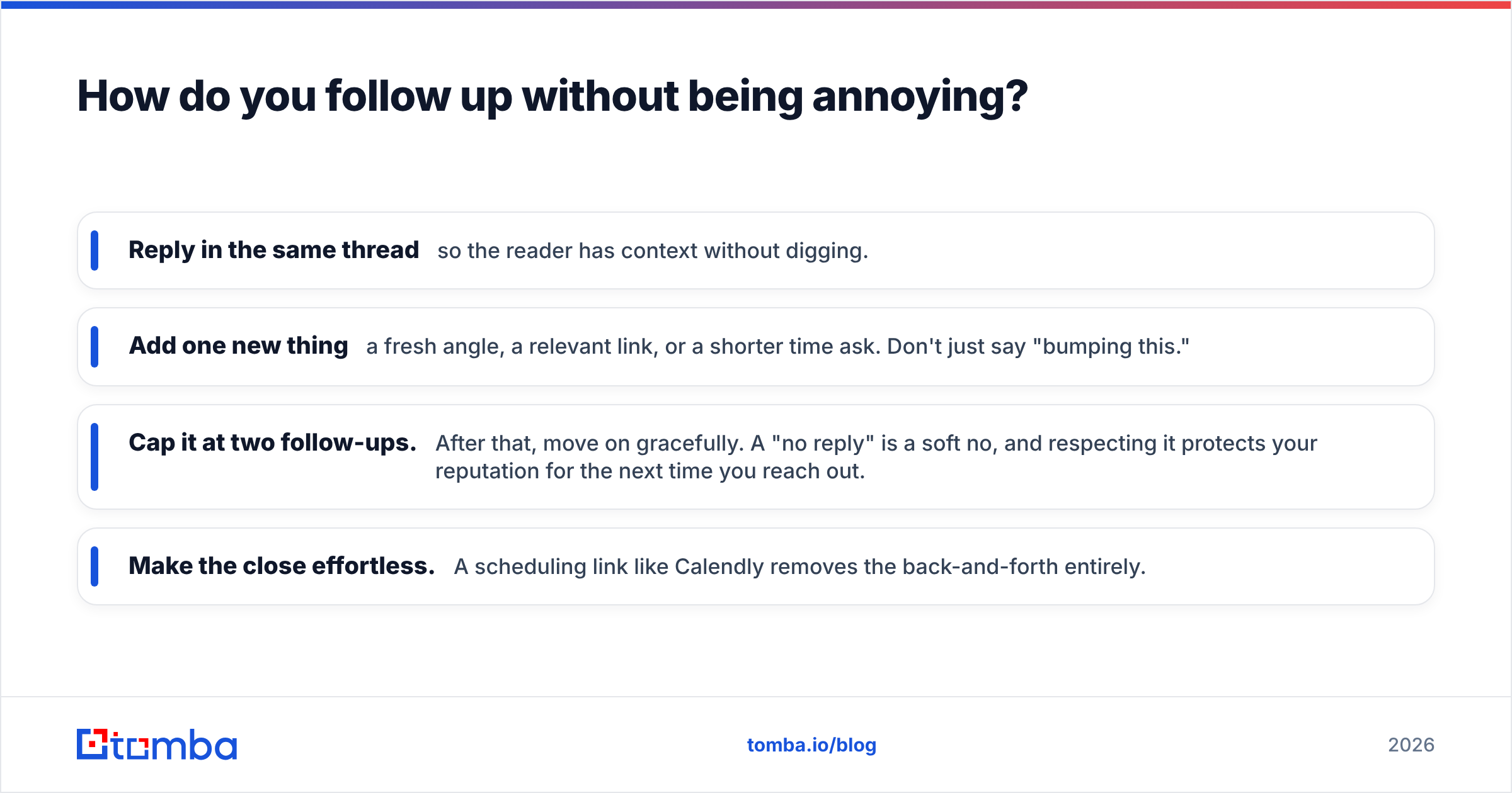 Diagram: How do you follow up without being annoying
