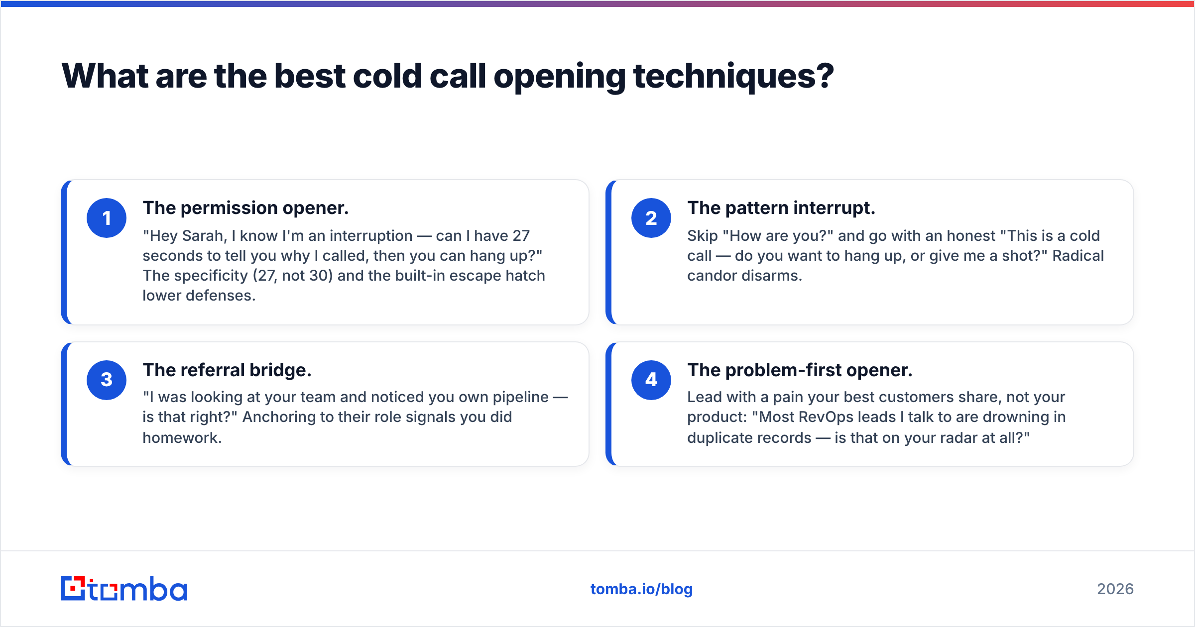 Diagram: What are the best cold call opening techniques