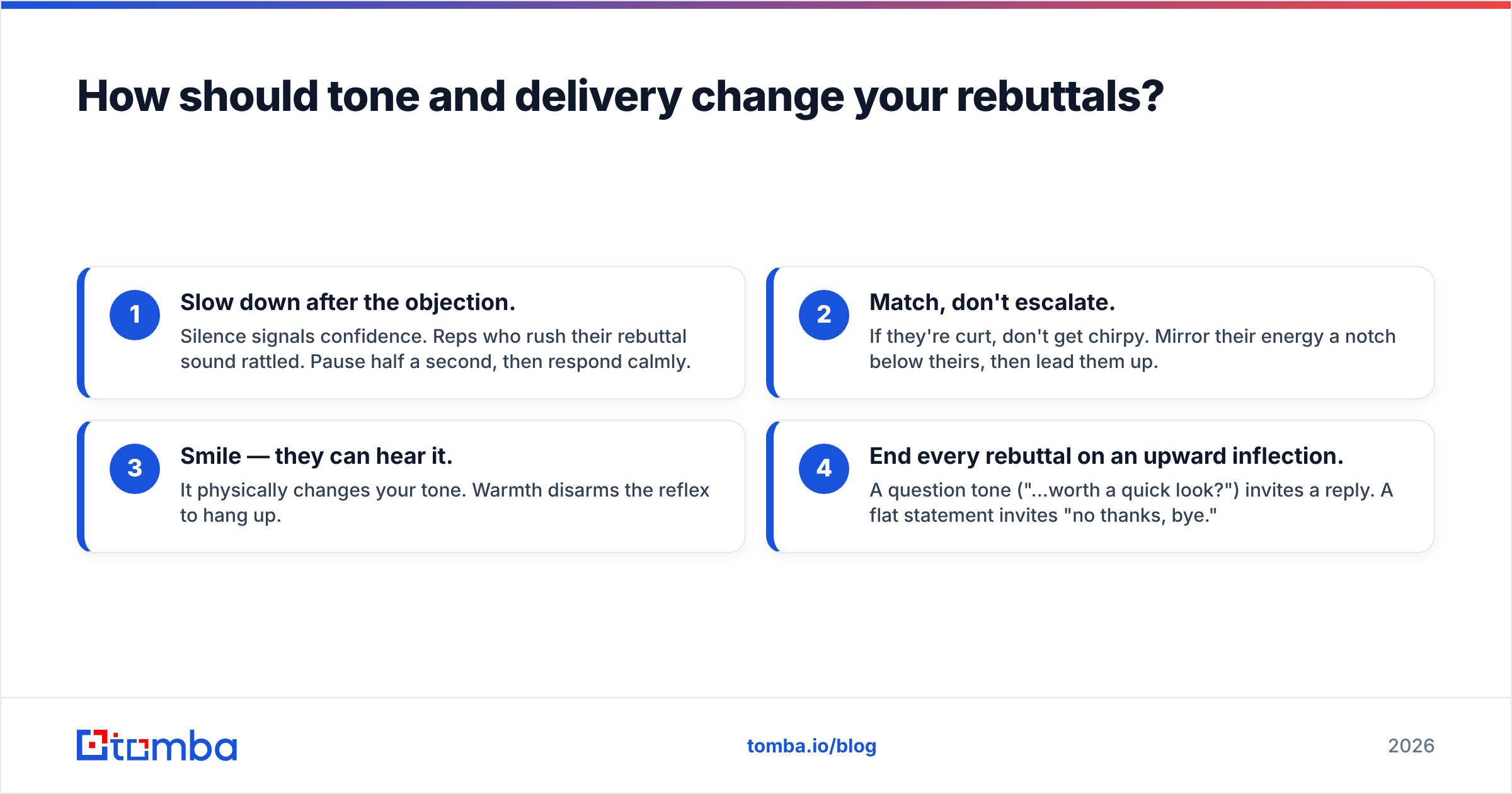 Diagram: How should tone and delivery change your rebuttals