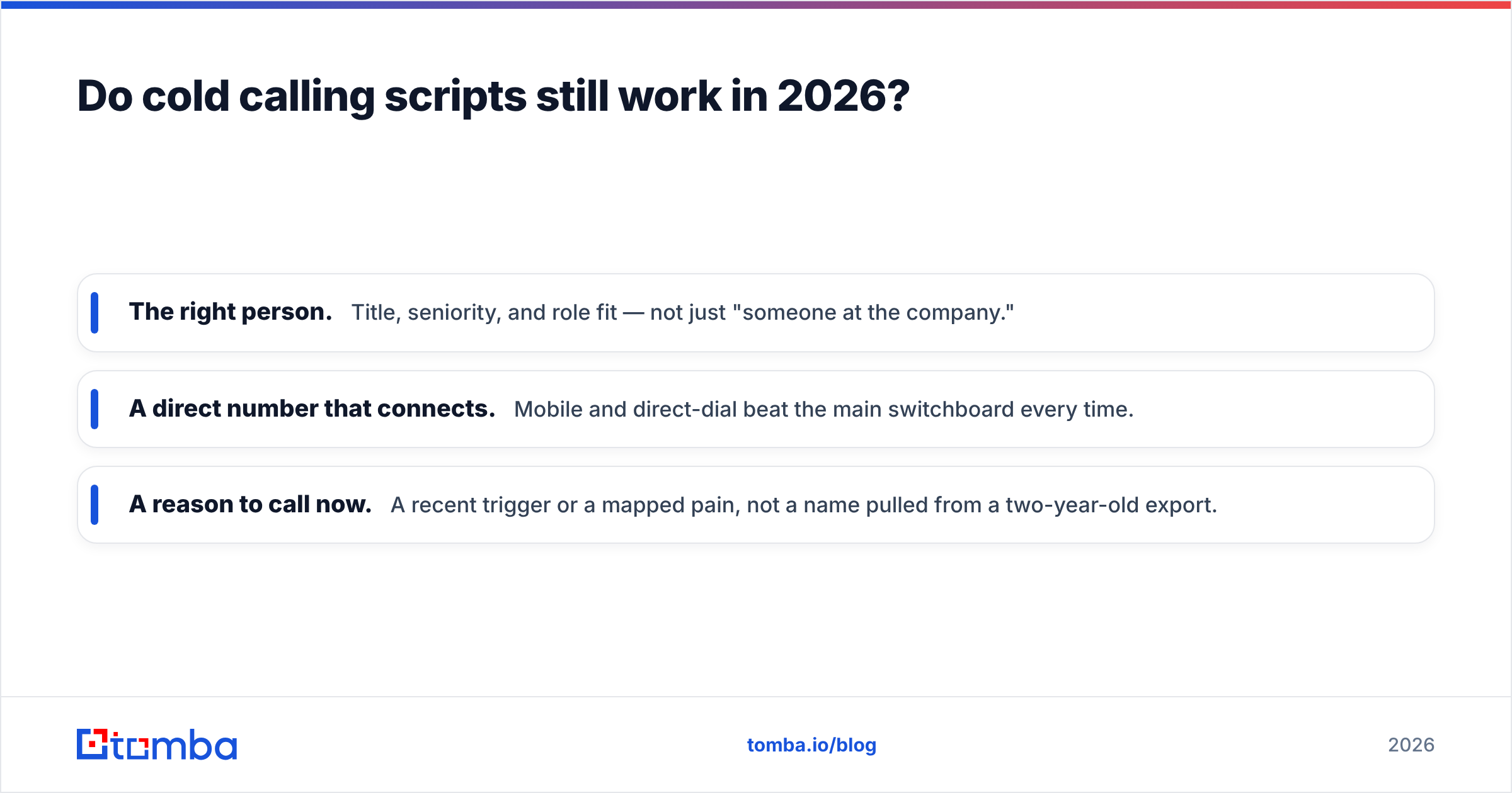 Diagram: Do cold calling scripts still work in 2026