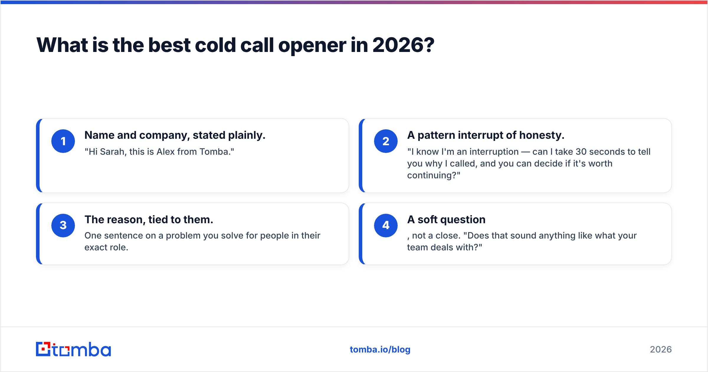 Diagram: What is the best cold call opener in 2026