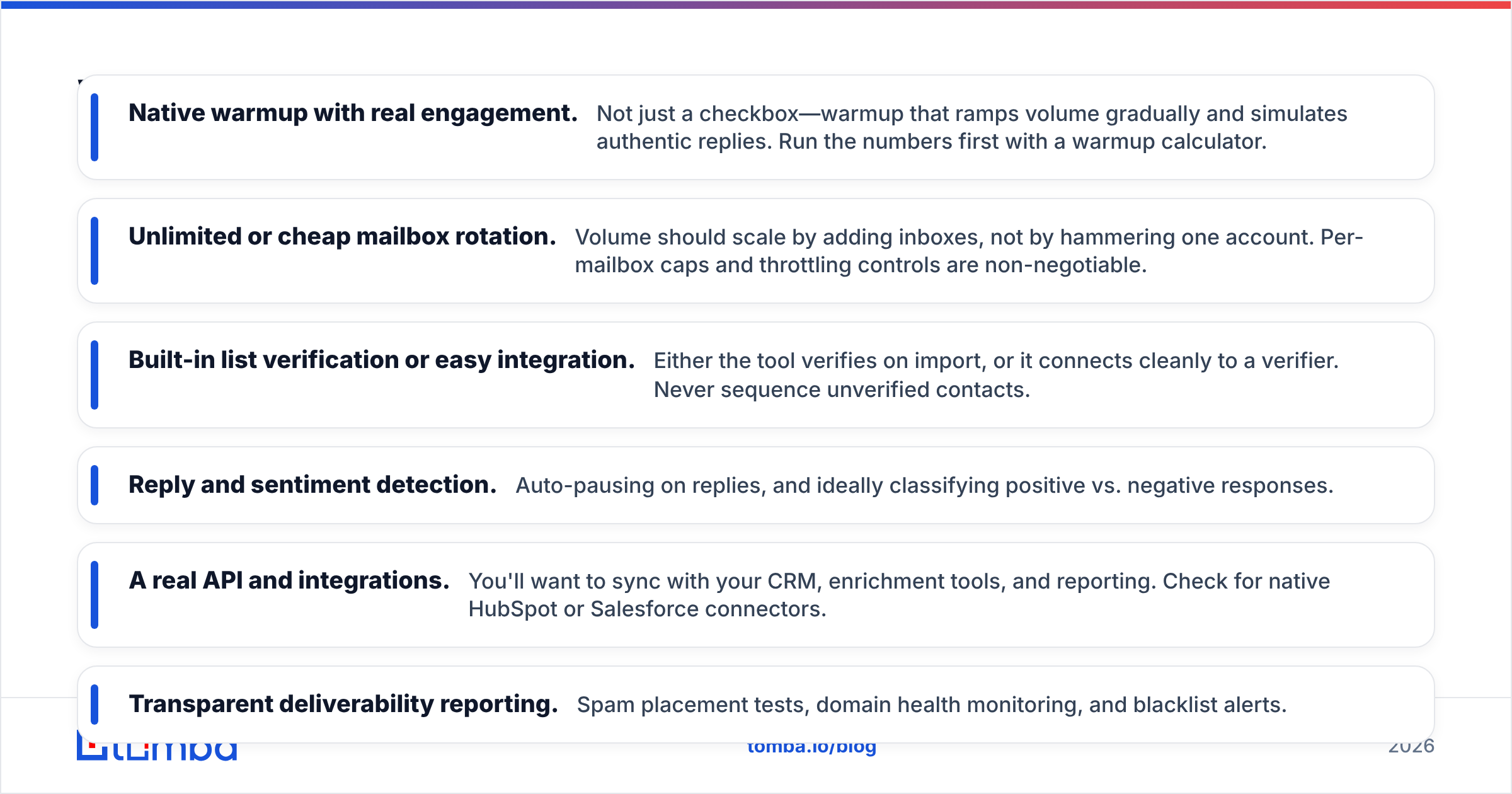 Diagram: What should a cold email automation tool include