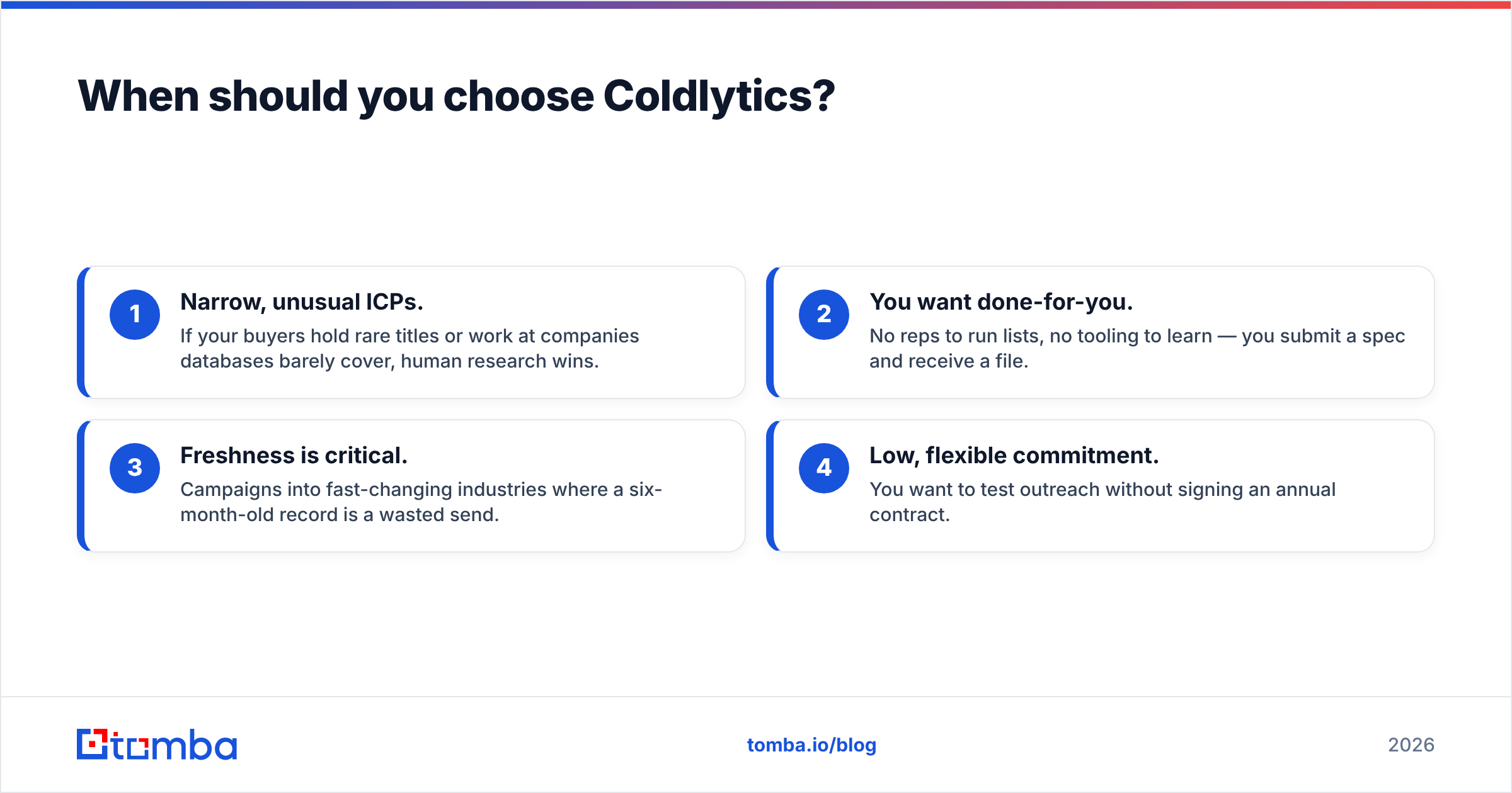 Diagram: When should you choose Coldlytics