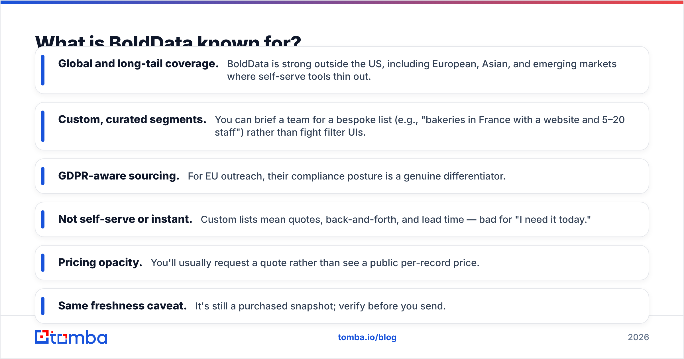 Diagram: What is BoldData known for