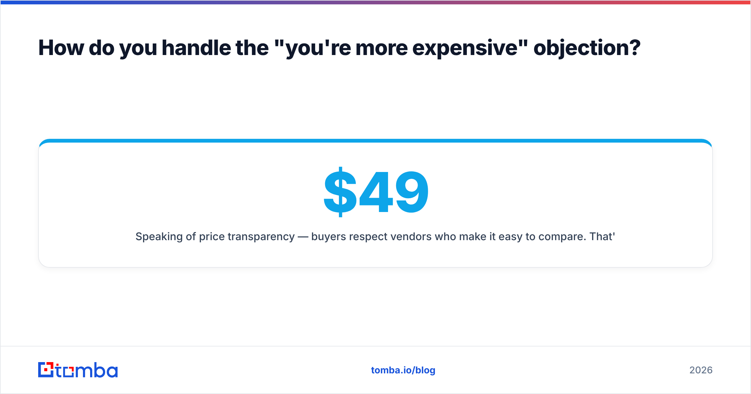 Diagram: How do you handle the "you're more expensive" objection