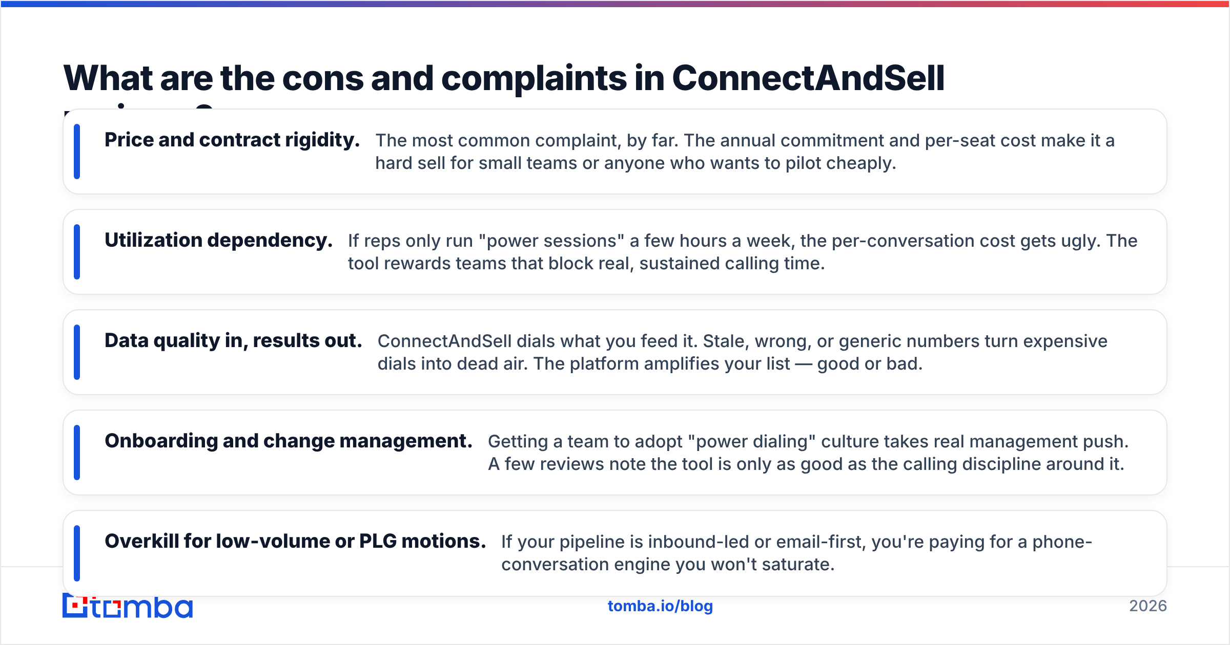 Diagram: What are the cons and complaints in ConnectAndSell reviews