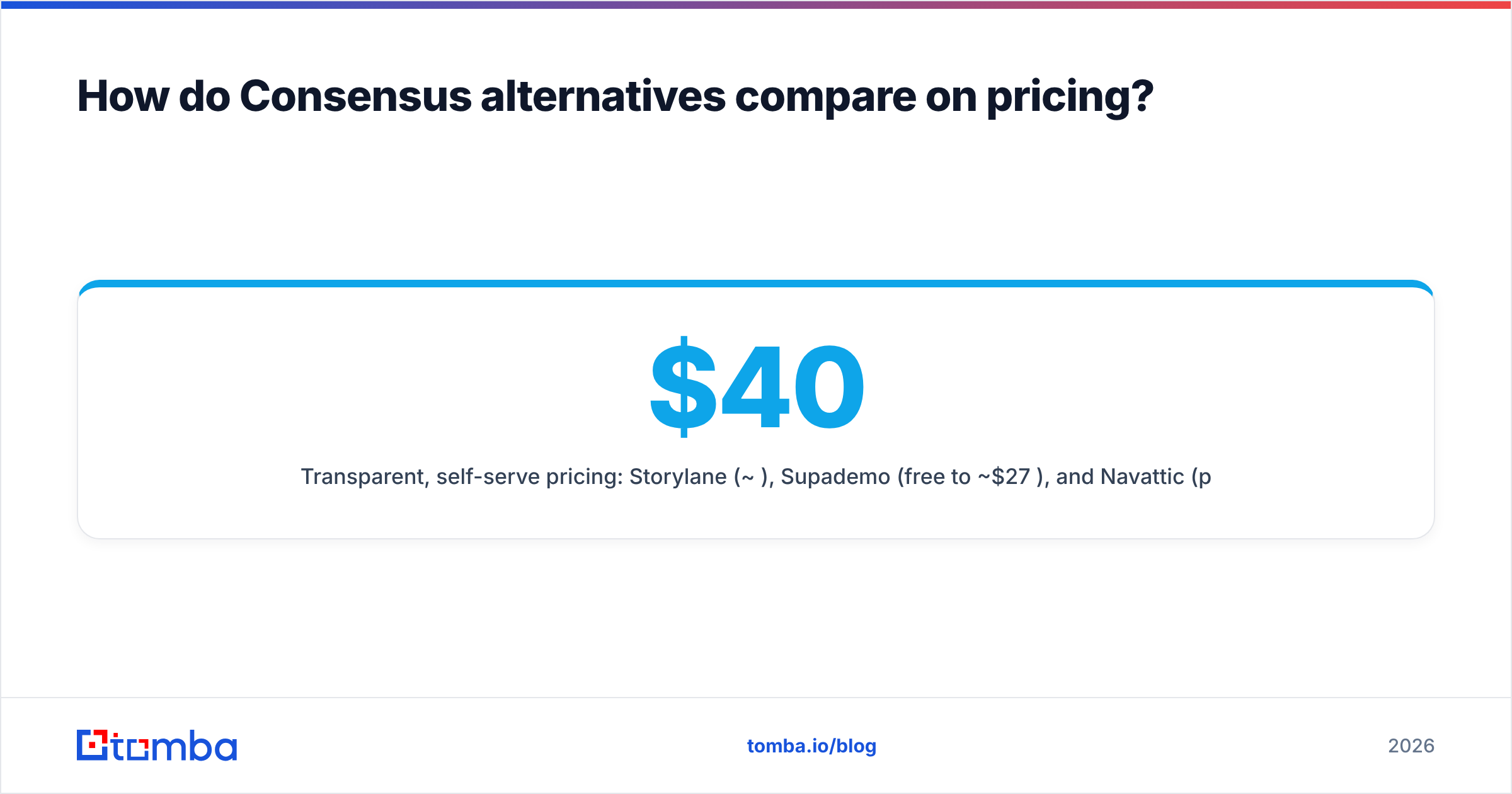 Diagram: How do Consensus alternatives compare on pricing
