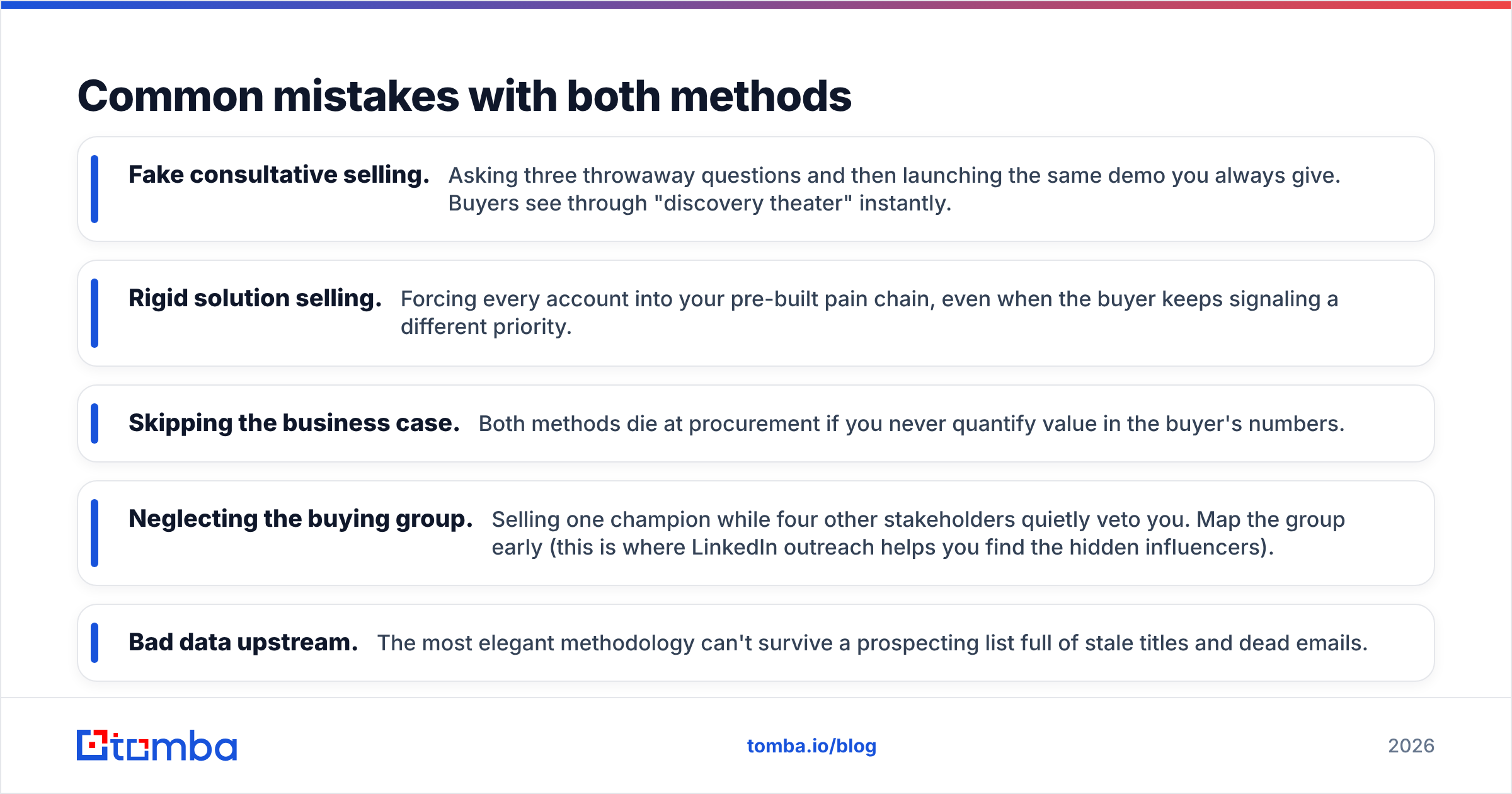 Diagram: Common mistakes with both methods