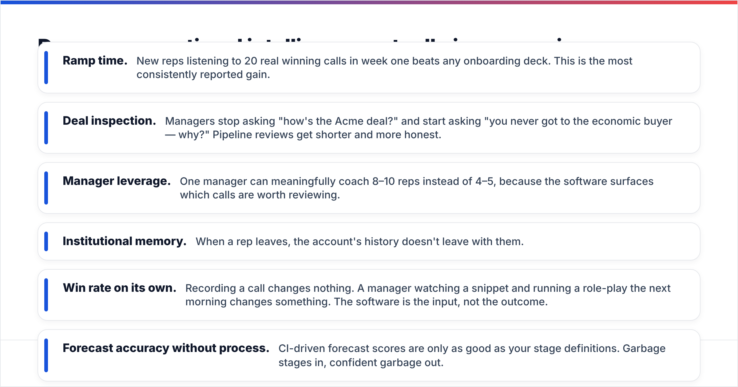 Diagram: Does conversational intelligence actually improve win rates