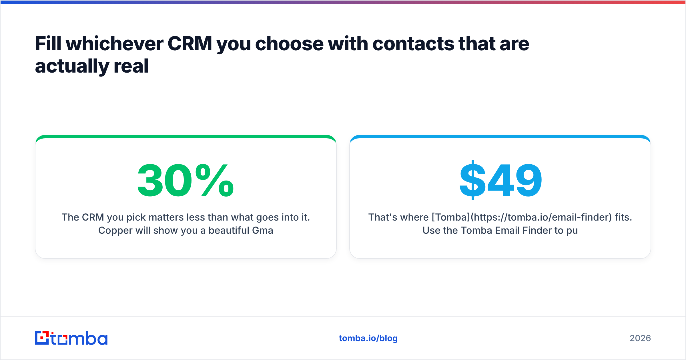 Diagram: Fill whichever CRM you choose with contacts that are actually real