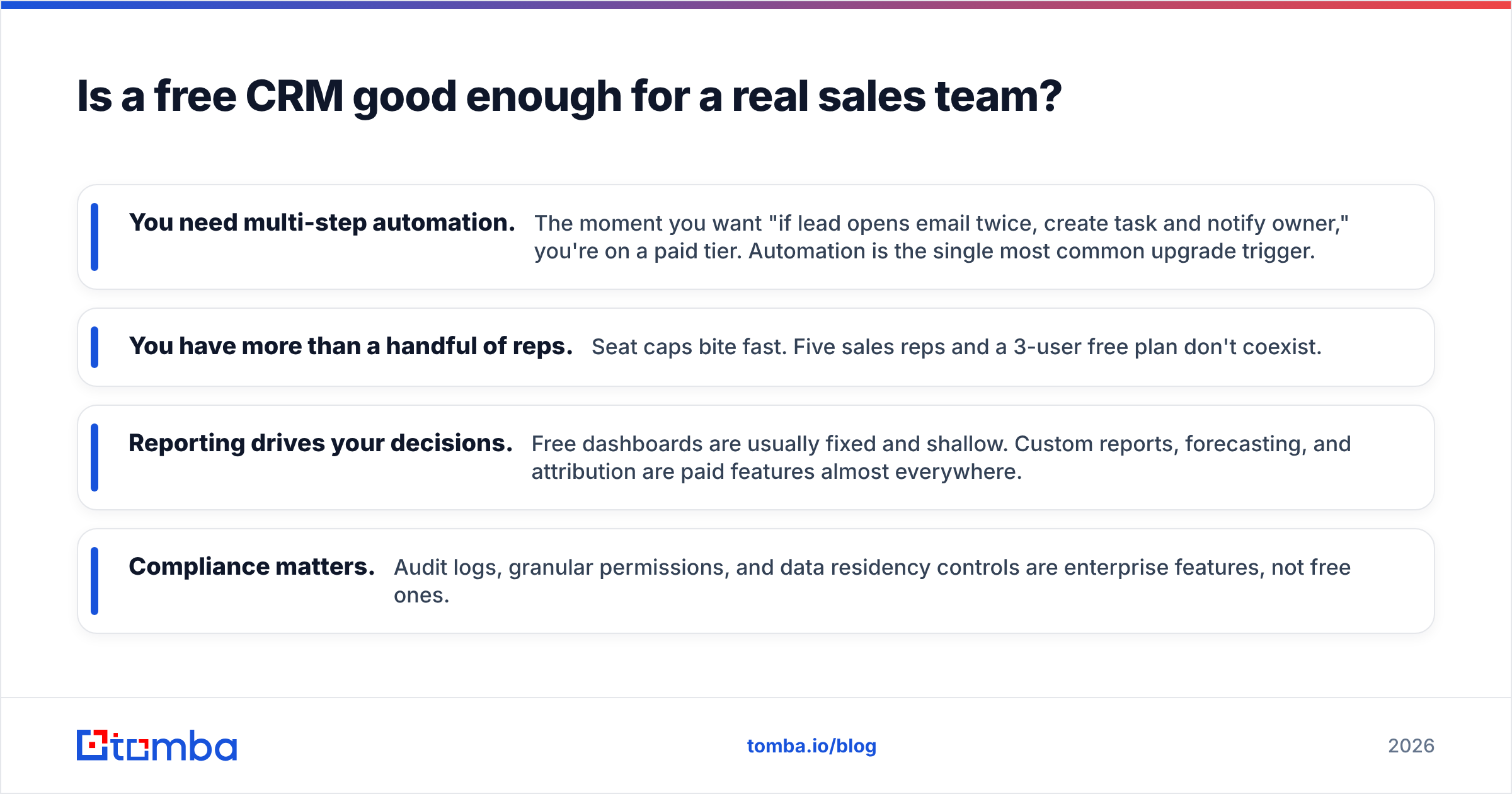 Diagram: Is a free CRM good enough for a real sales team