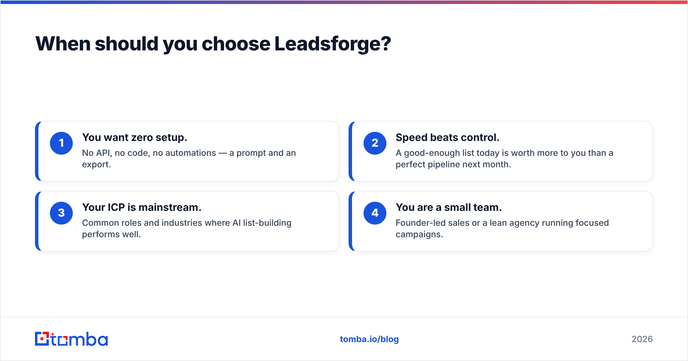 Diagram: When should you choose Leadsforge