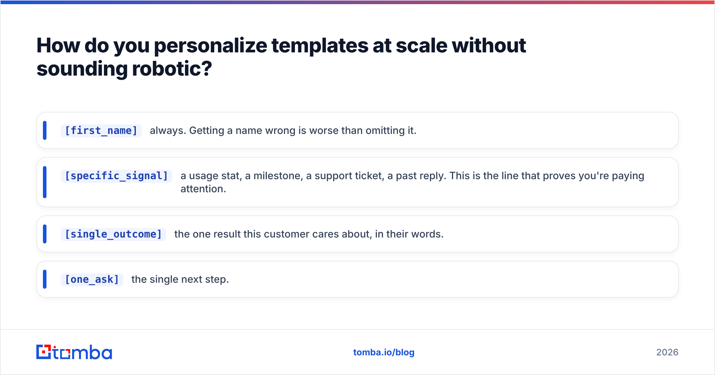 Diagram: How do you personalize templates at scale without sounding robotic