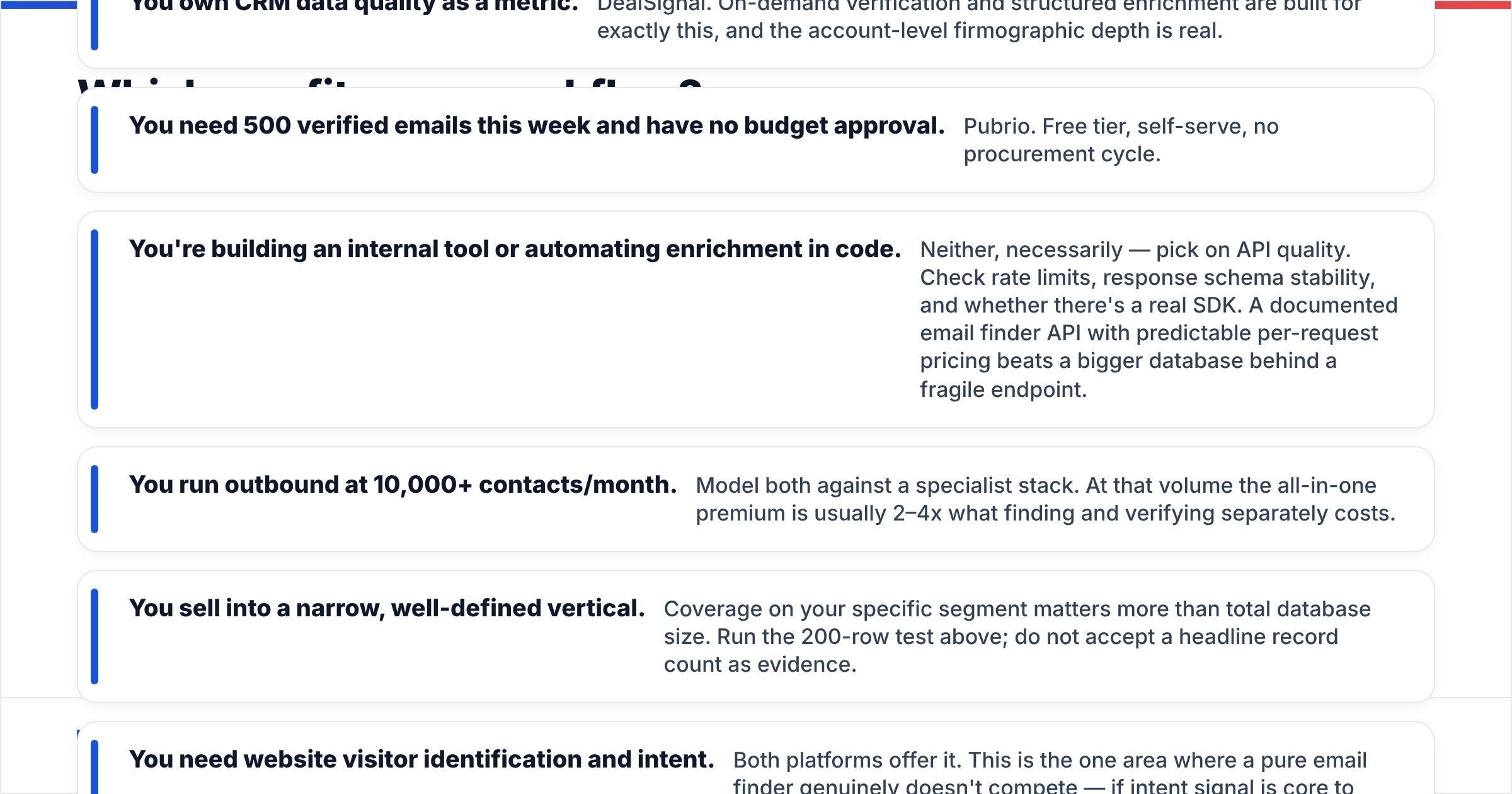 DealSignal vs Pubrio workflow fit diagram