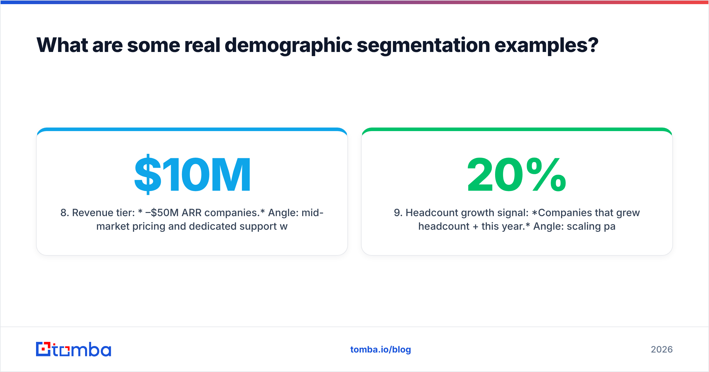 Diagram: What are some real demographic segmentation examples