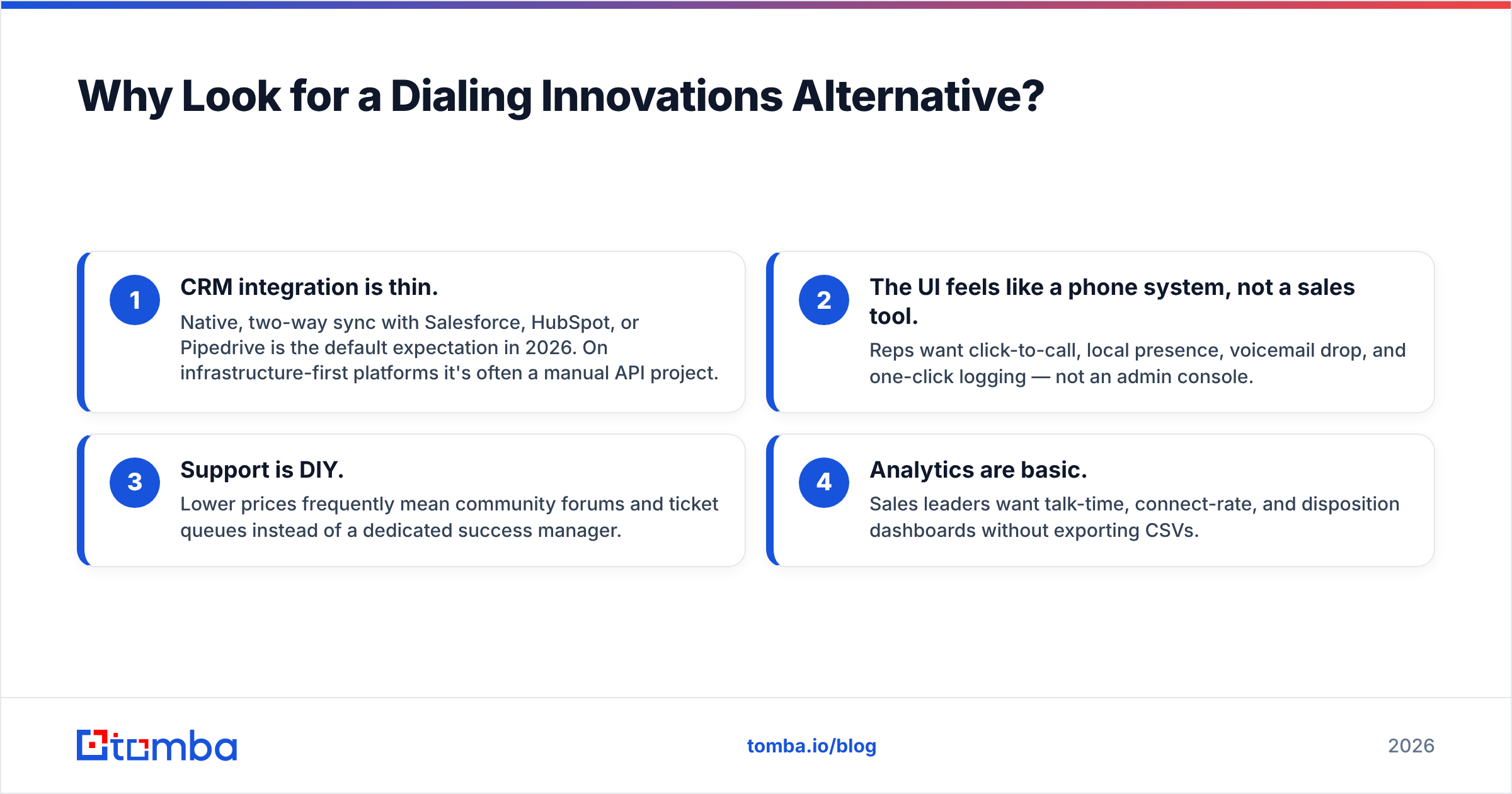 Diagram: Why Look for a Dialing Innovations Alternative