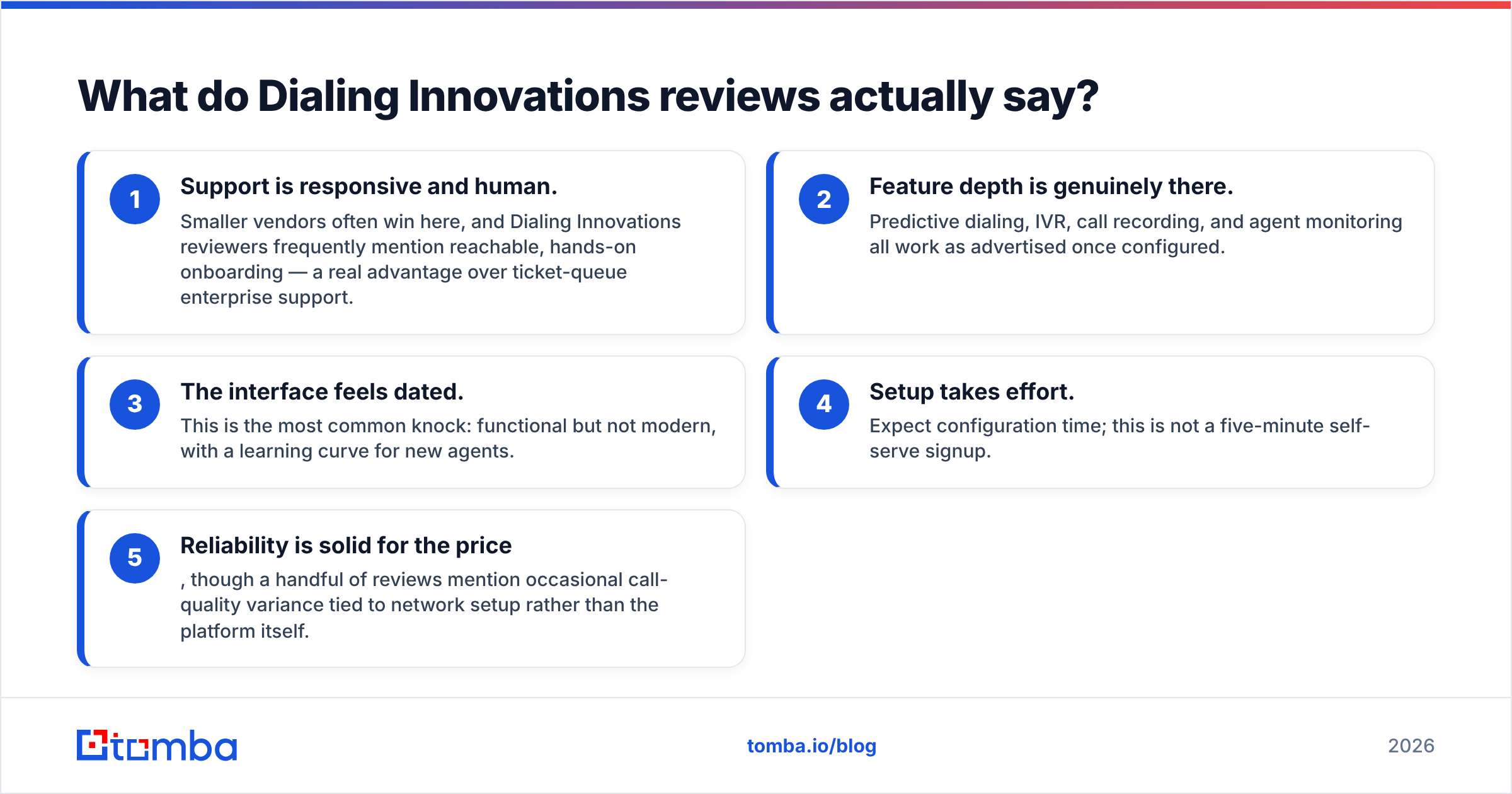 Diagram: What do Dialing Innovations reviews actually say