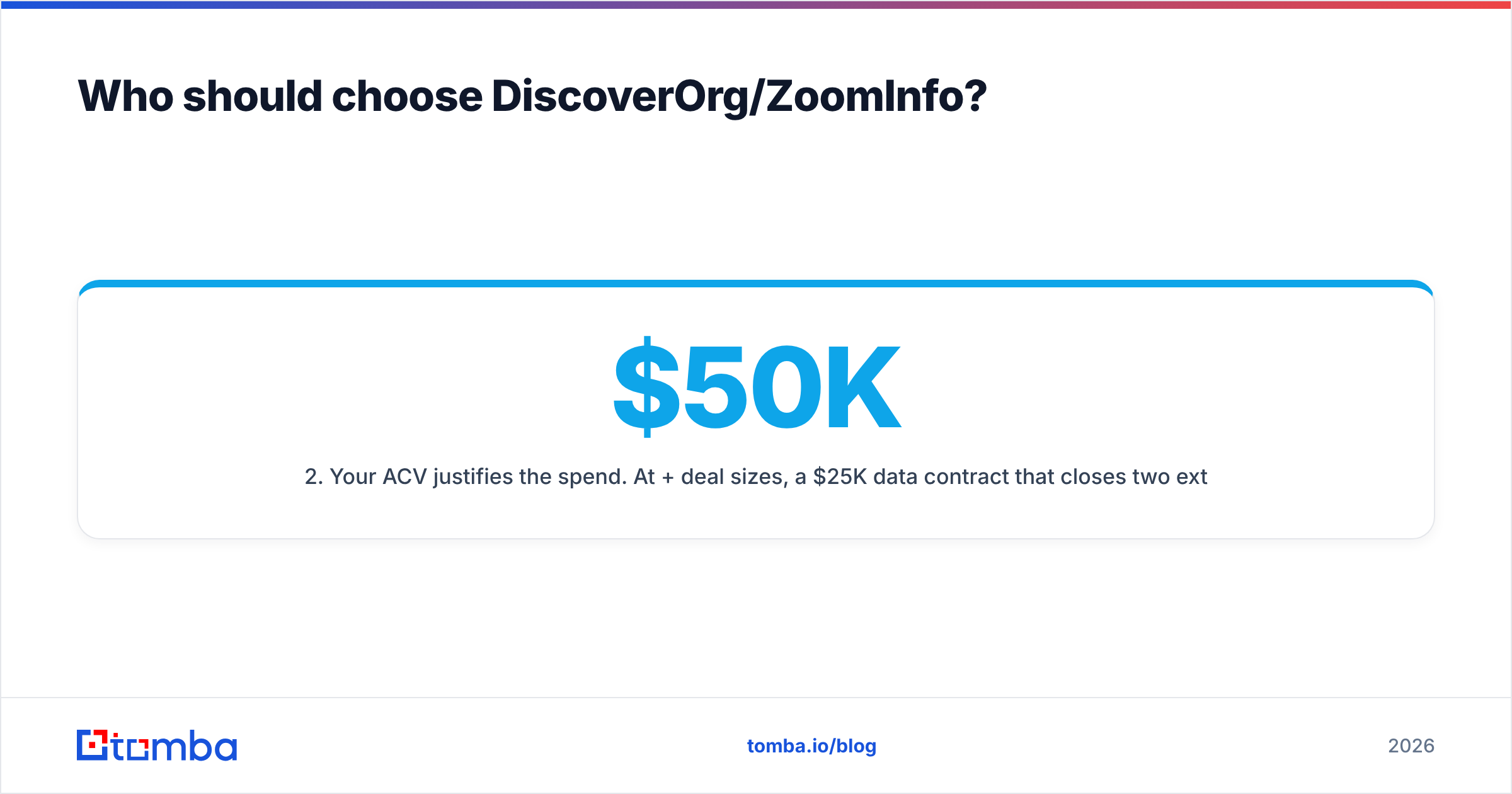 Diagram: Who should choose DiscoverOrg/ZoomInfo