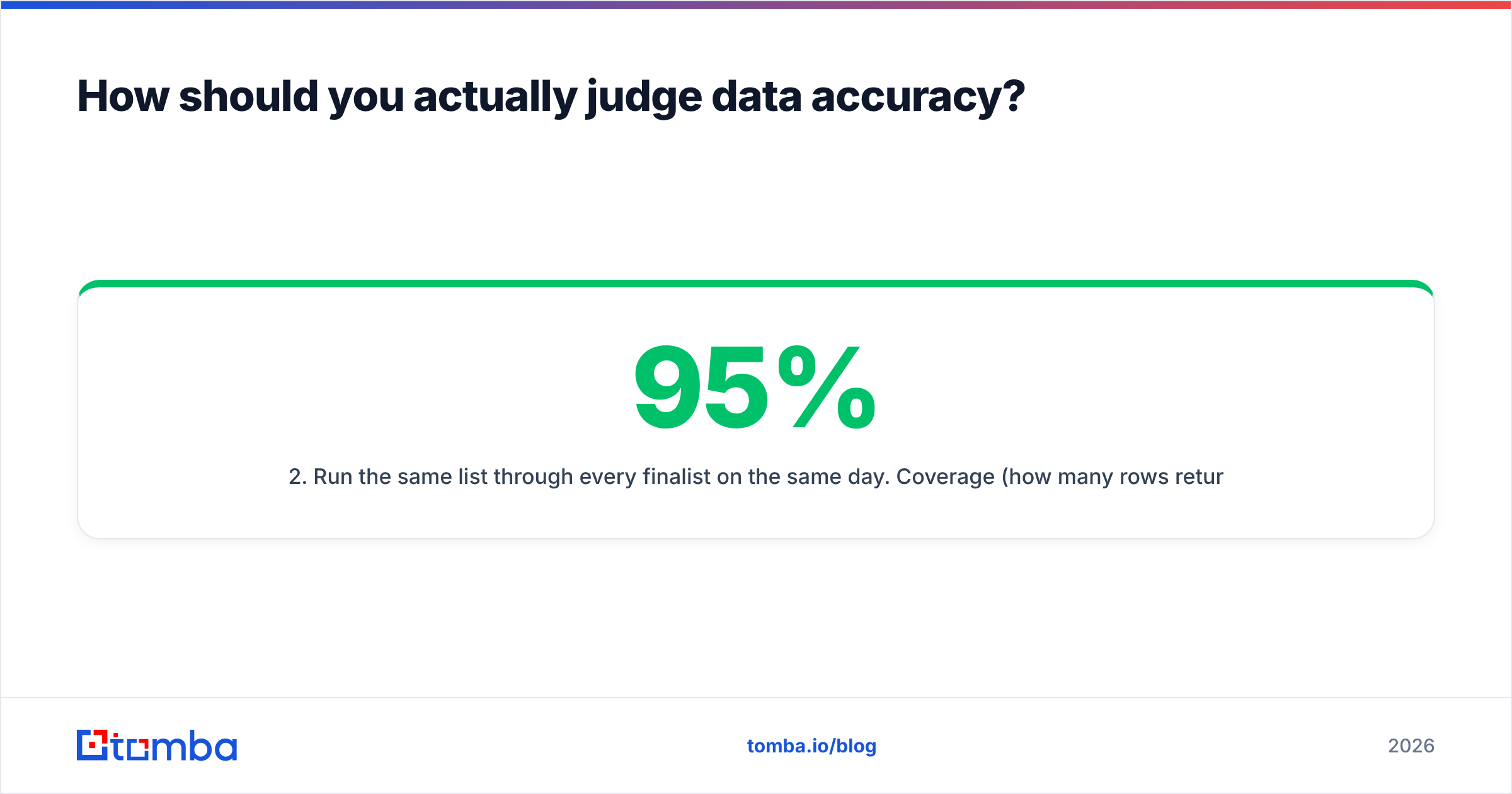 Diagram: How should you actually judge data accuracy