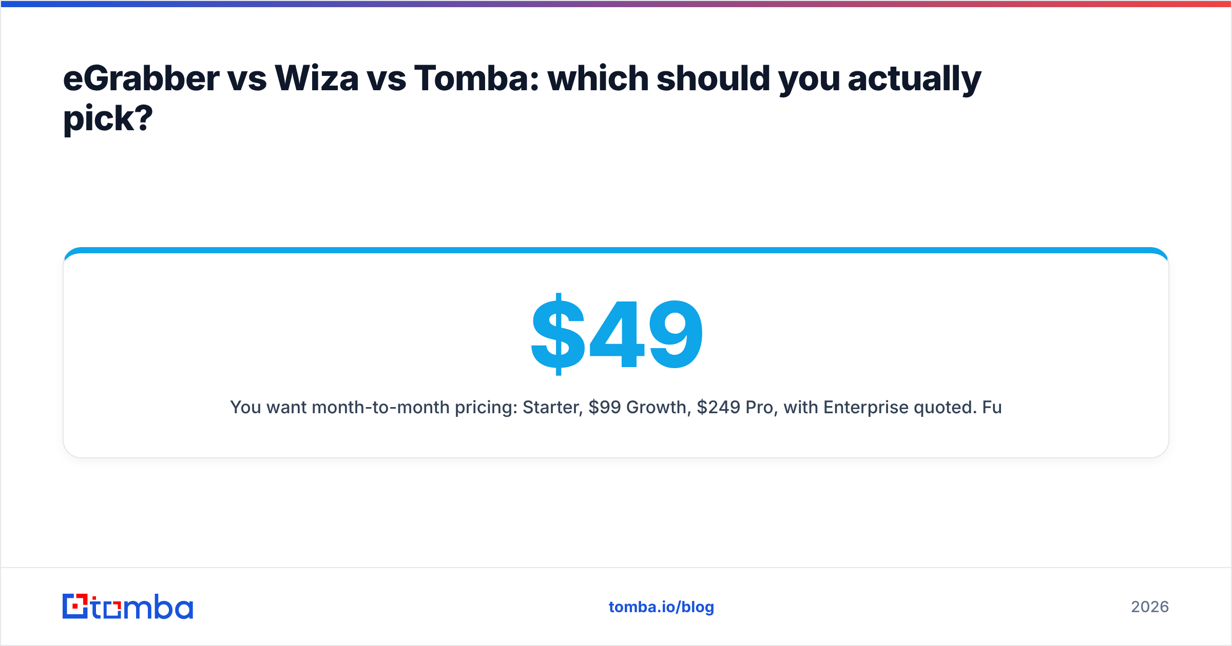 Diagram: eGrabber vs Wiza vs Tomba: which should you actually pick
