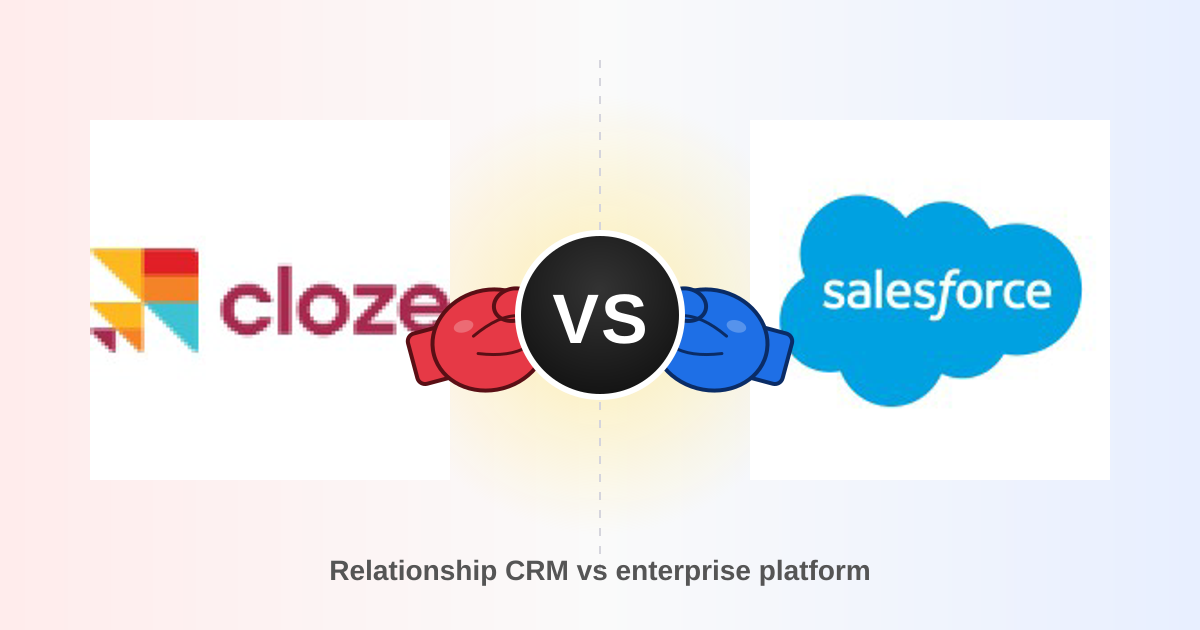 Cloze vs Salesforce (2026): Which CRM Actually Fits You?
