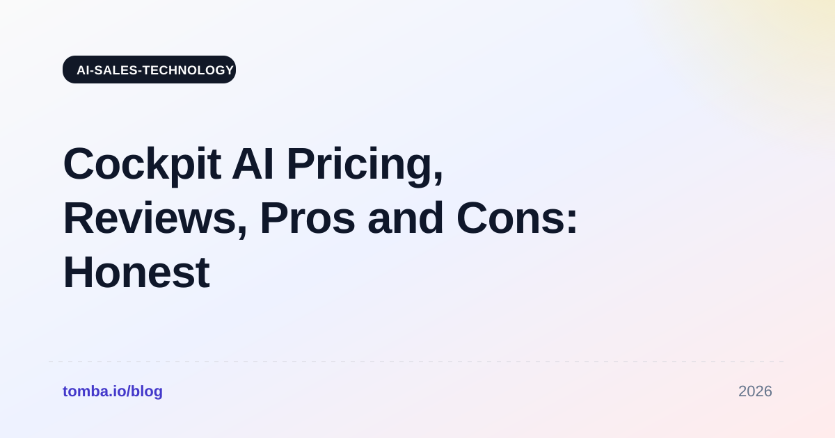 Cockpit AI Pricing, Reviews, Pros and Cons: Honest 2026 Guide