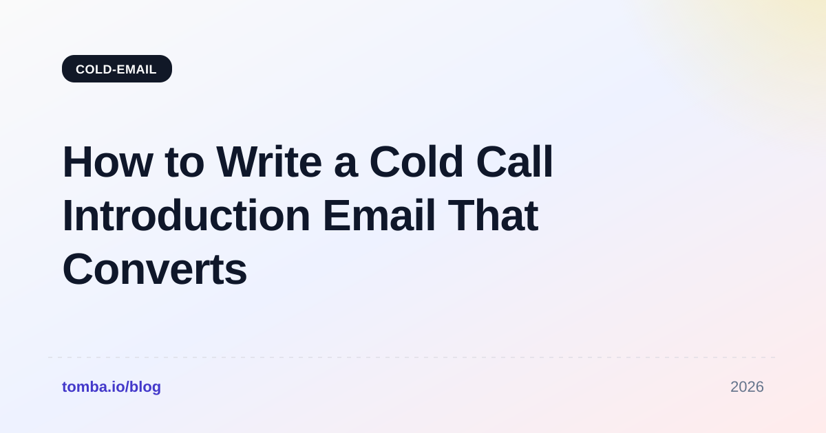 How to Write a Cold Call Introduction Email That Converts