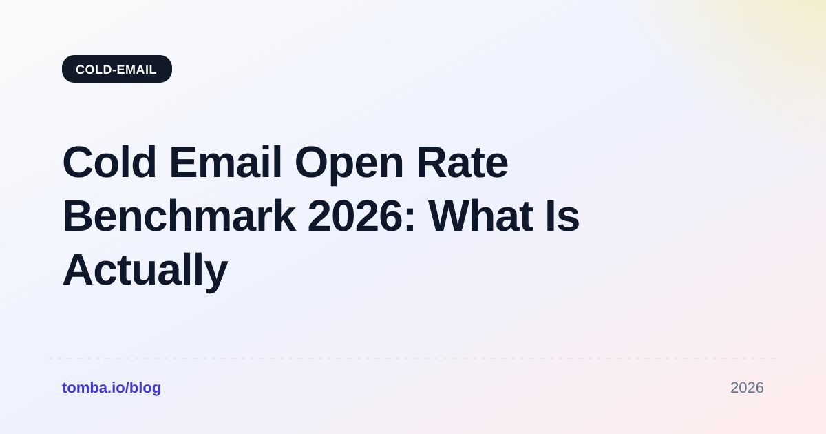 Cold Email Open Rate Benchmark 2026: What Is Actually Normal