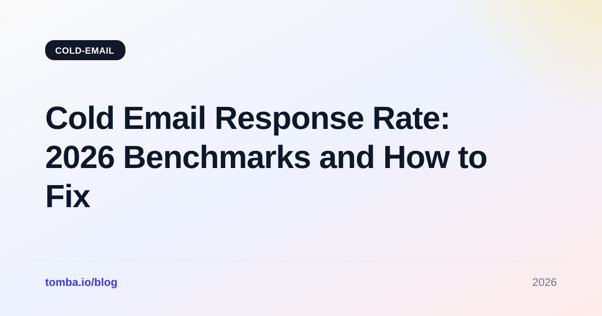 Cold Email Response Rate: 2026 Benchmarks and How to Fix Yours