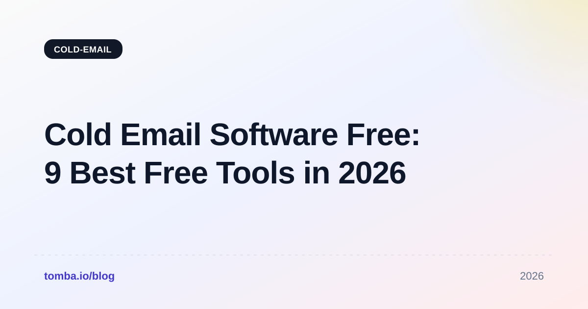 Cold Email Software Free: 9 Best Free Tools in 2026